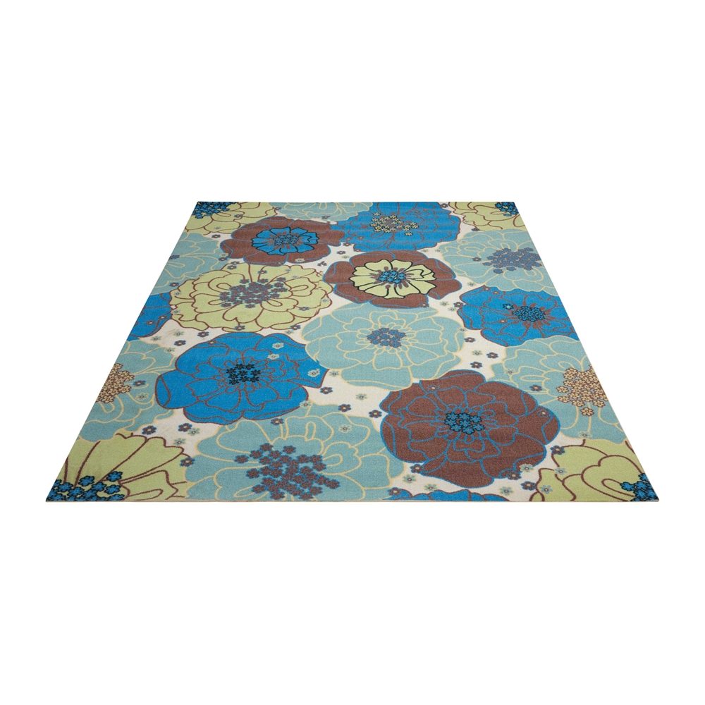 Home & Garden Area Rug, Light Blue, 5'3" x 7'5". Picture 5