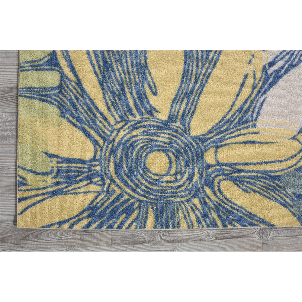 Home & Garden Area Rug, Blue, 5'3" x 5'3" SQUARE. Picture 2