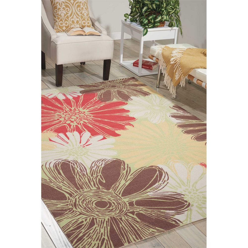 Home & Garden Area Rug, Green, 5'3" x 7'5". Picture 6