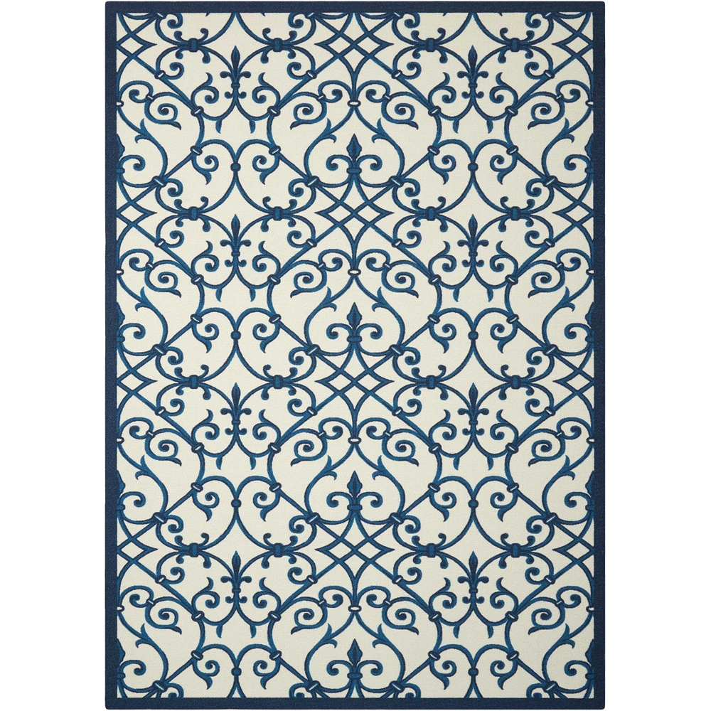 Home & Garden Area Rug, Blue, 5'3" x 7'5". Picture 1
