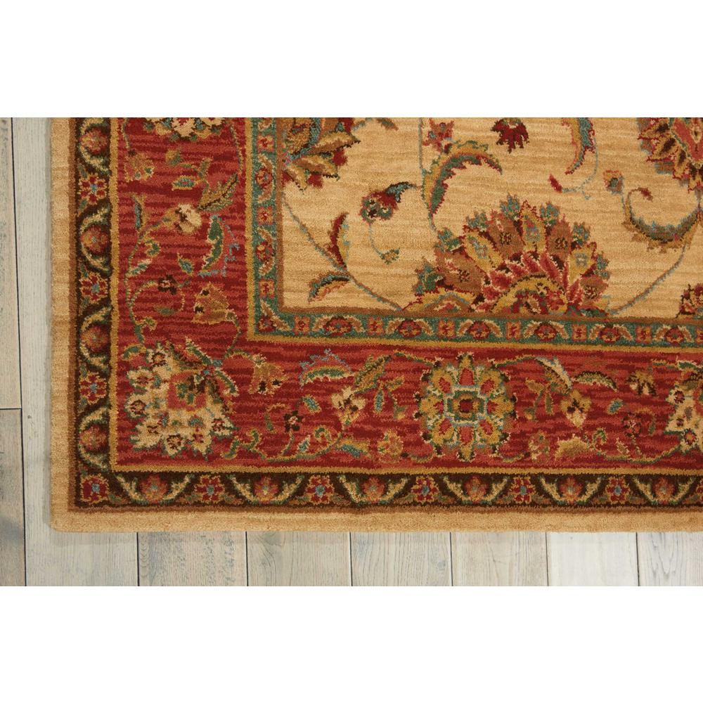 Living Treasures Area Rug, Ivory/Red, 2'6" x 12'. Picture 3