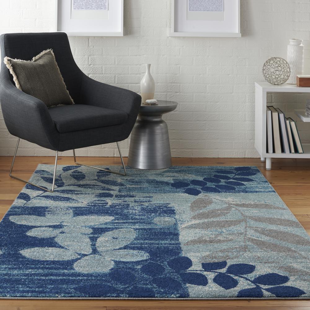 Tranquil Area Rug, Navy/Light Blue, 4' X 6'. Picture 2