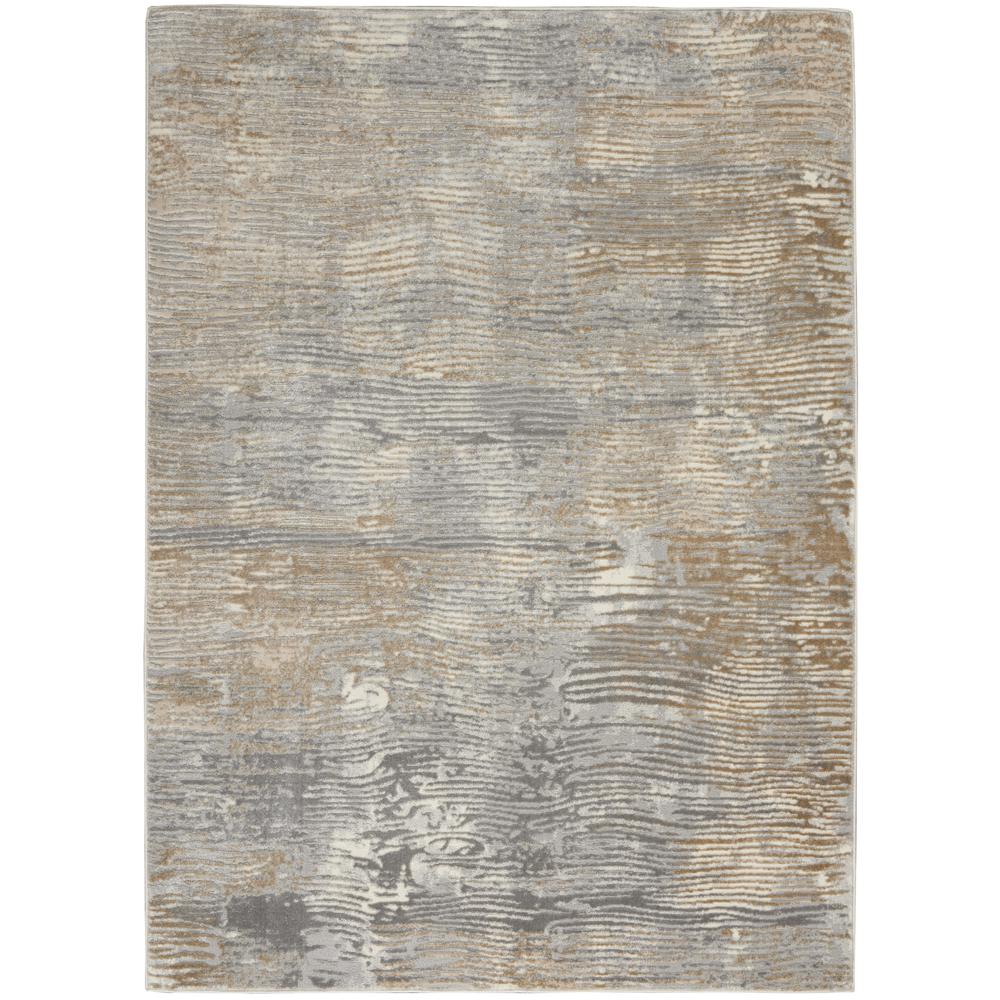 Solace Area Rug, Grey/Beige, 5'3" x 7'3". Picture 1
