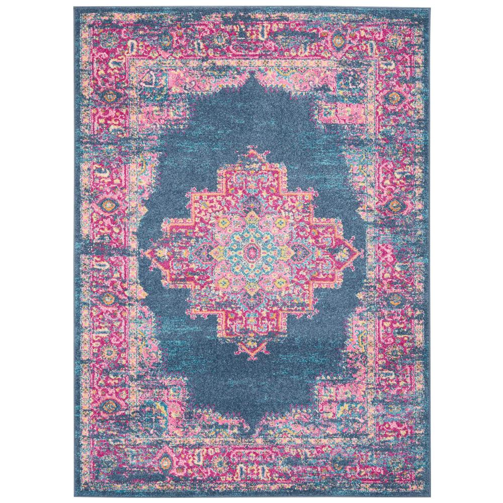Passion Area Rug, Blue, 5'3" x 7'3". The main picture.