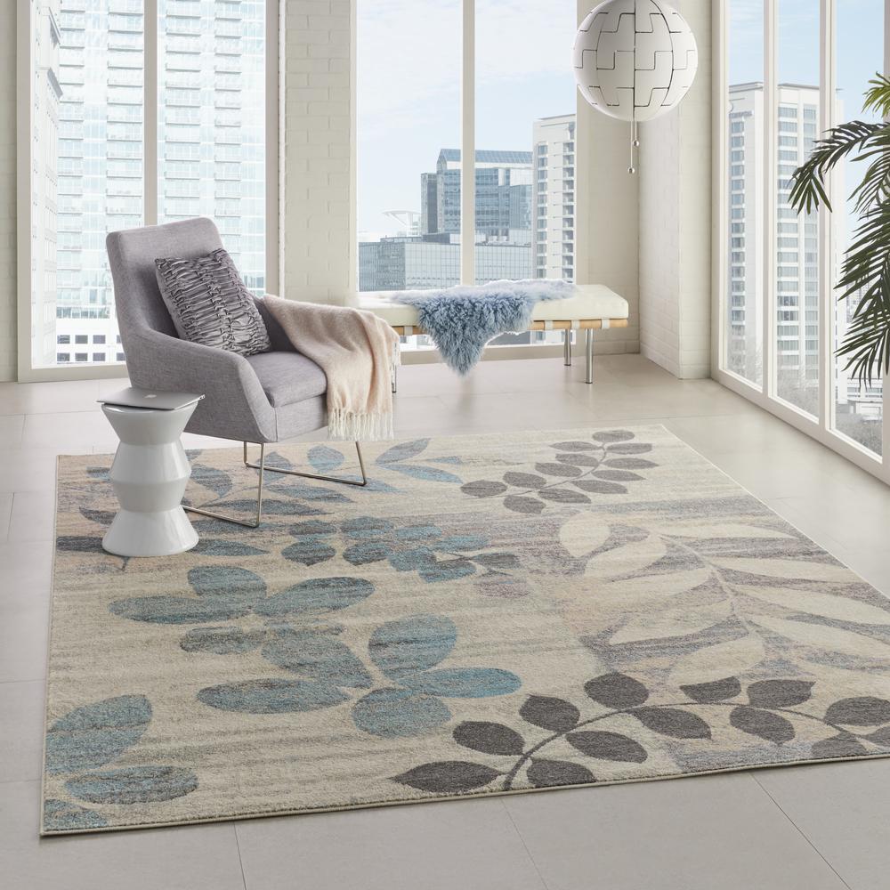 Tranquil Area Rug, Ivory/Light Blue, 8' x 10'. Picture 9