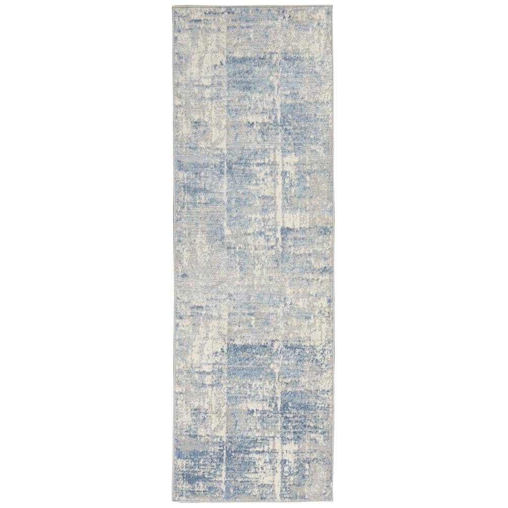 Solace Area Rug, Ivory/Grey/Blue, 2'3" x 7'3". Picture 1
