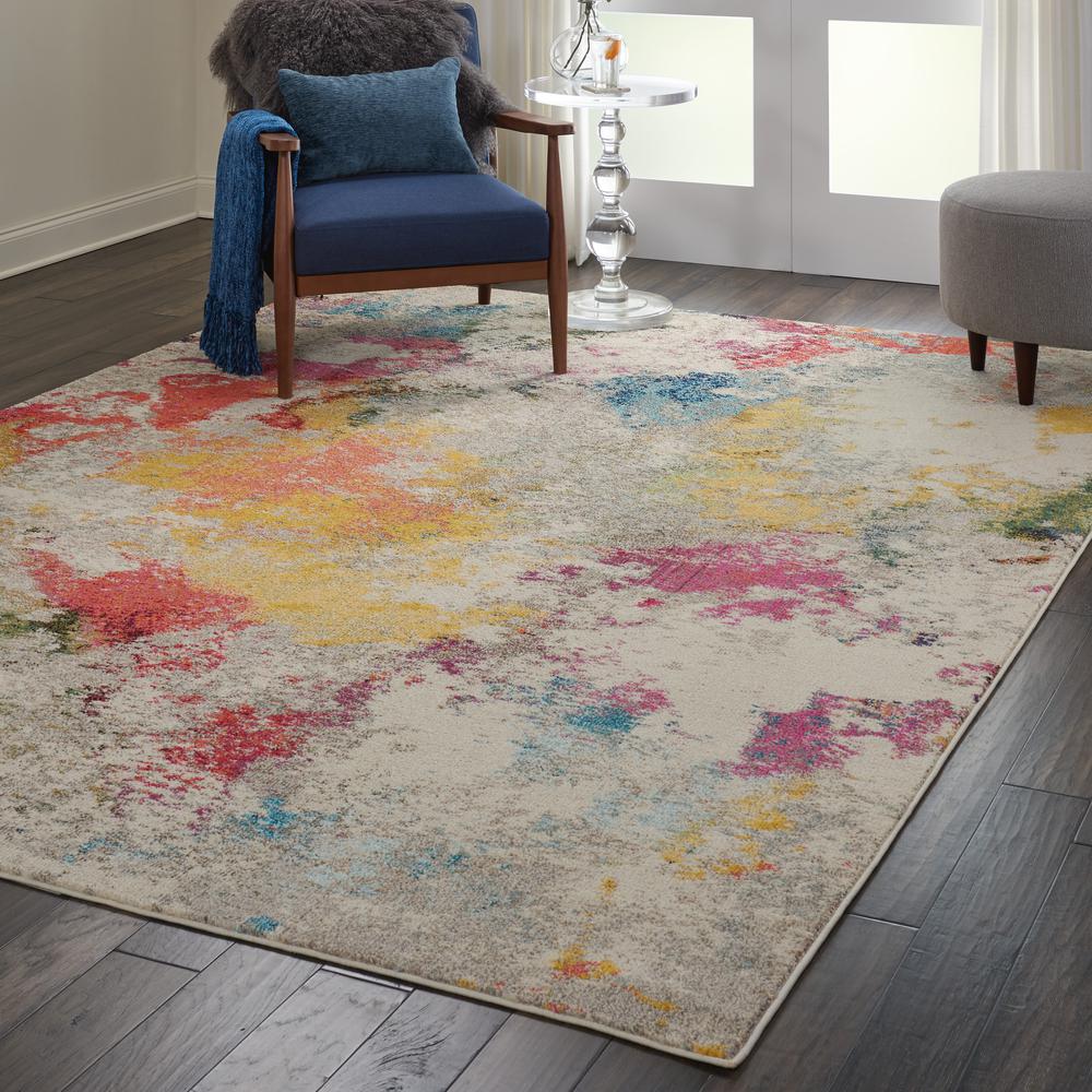 Celestial Area Rug, Ivory/Multicolor, 7'10" x 10'6". Picture 6