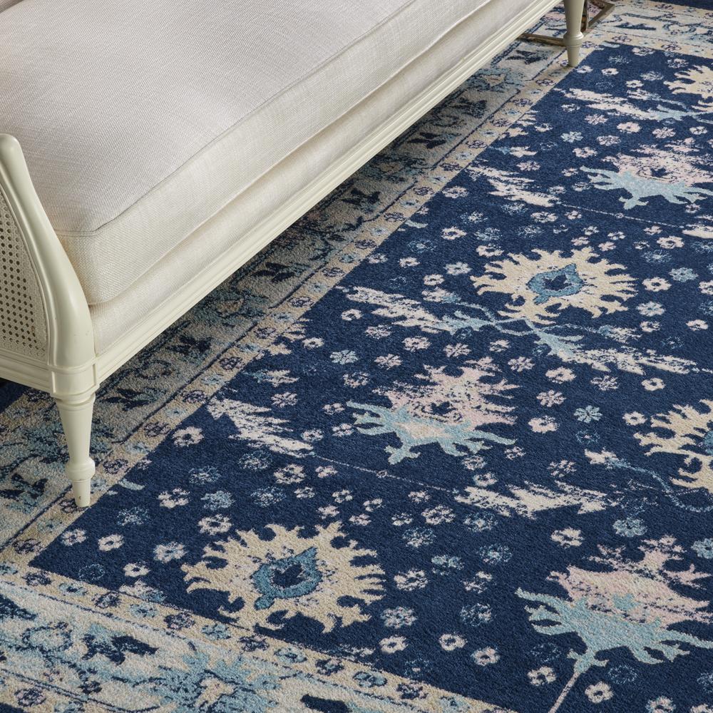 Tranquil Area Rug, Navy/Ivory, 8' X 10'. Picture 8