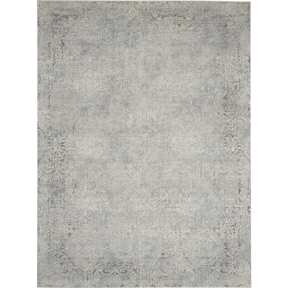 Rustic Textures Area Rug, Ivory/Light Blue, 9'3" X 12'9". The main picture.