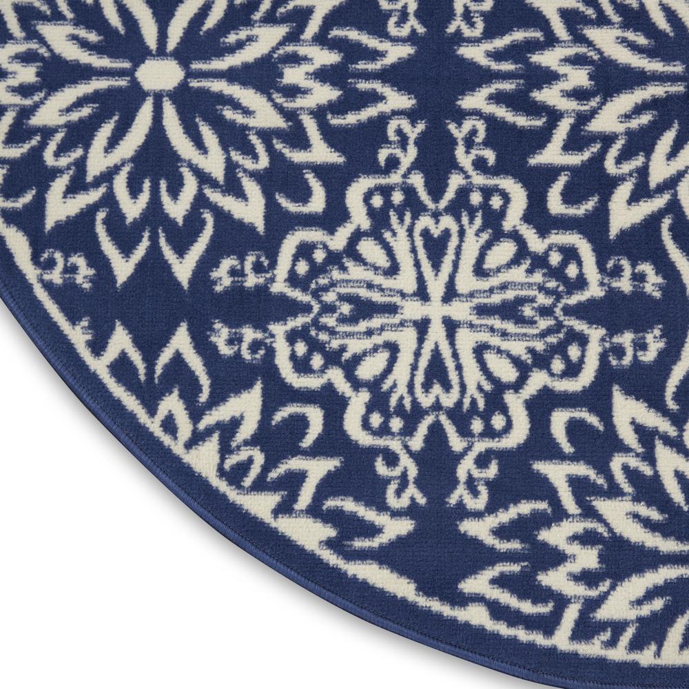 JUB06 Jubilant Navy/Ivory Area Rug- 5'3" x round. Picture 5