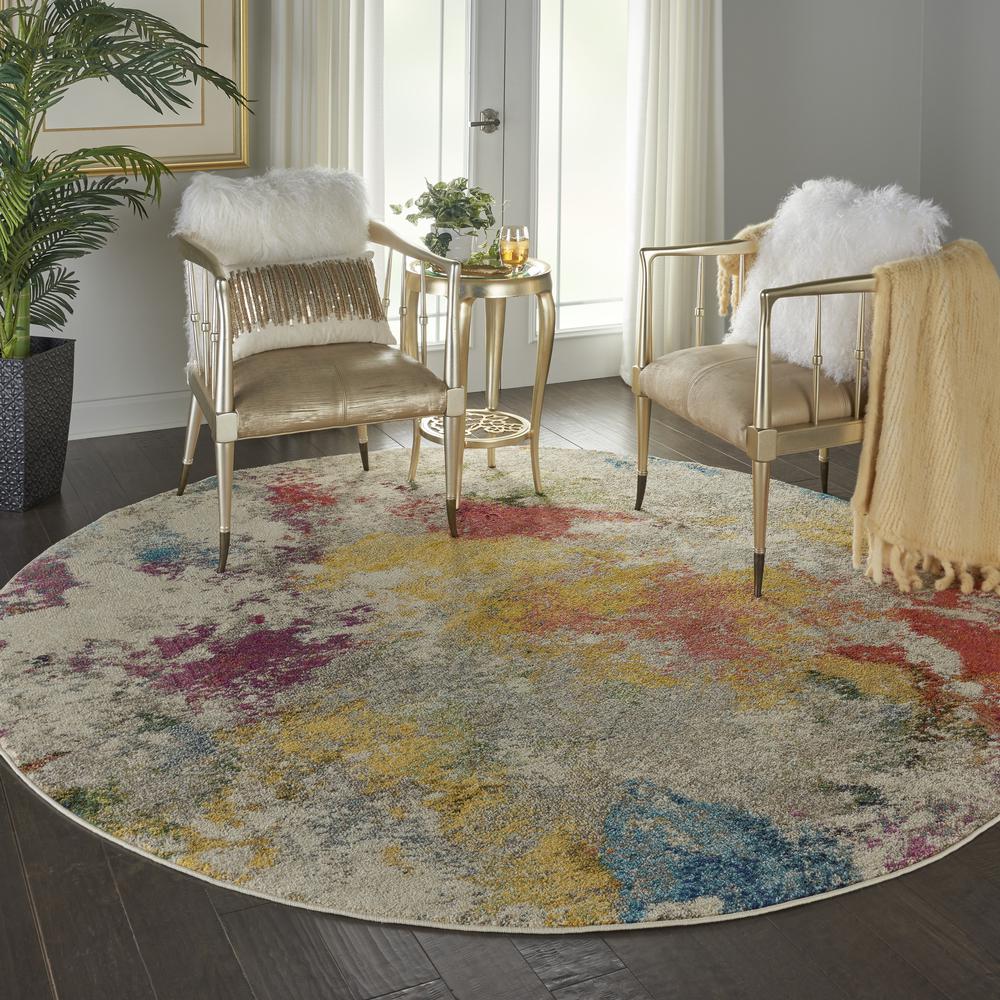 Modern & Contemporary Round Area Rug, 8' x Round. Picture 9