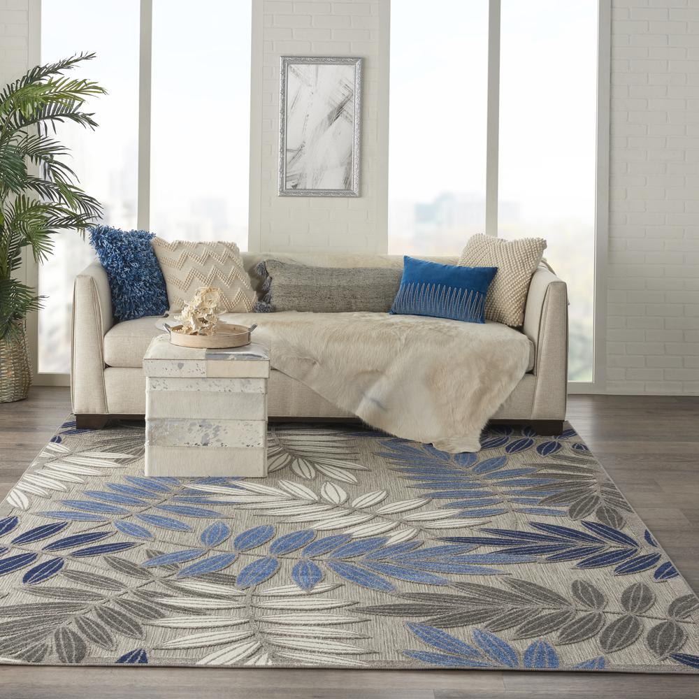 ALH18 Aloha Grey/Blue Area Rug- 7'10" x 10'6". Picture 2
