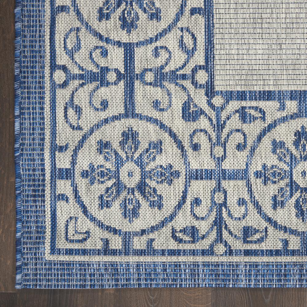 GRD03 Garden Party Ivory Blue Area Rug- 2'2" x 7'6". Picture 4