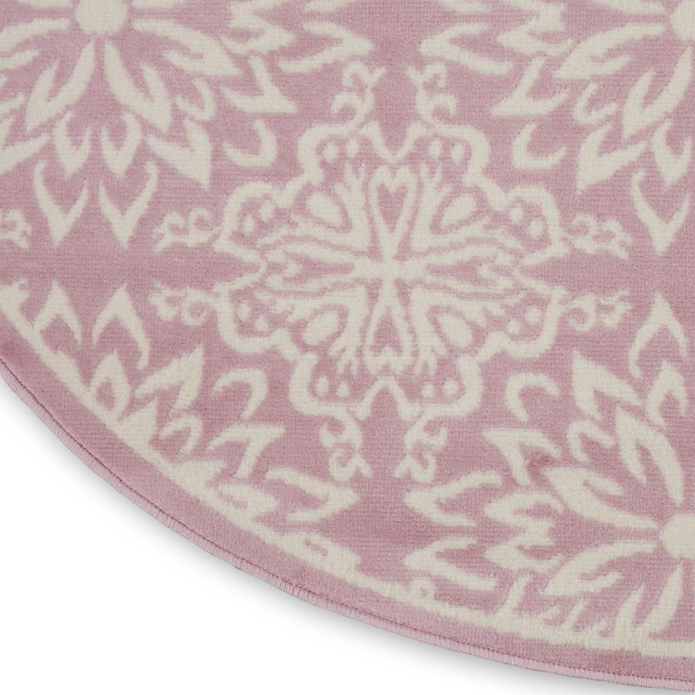 Nourison Jubilant Round Area Rug, 8' x round, Ivory/Pink. Picture 5