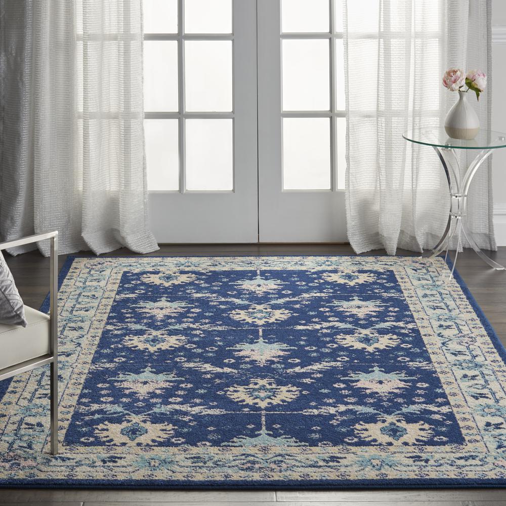 Tranquil Area Rug, Navy/Ivory, 6' X 9'. Picture 4