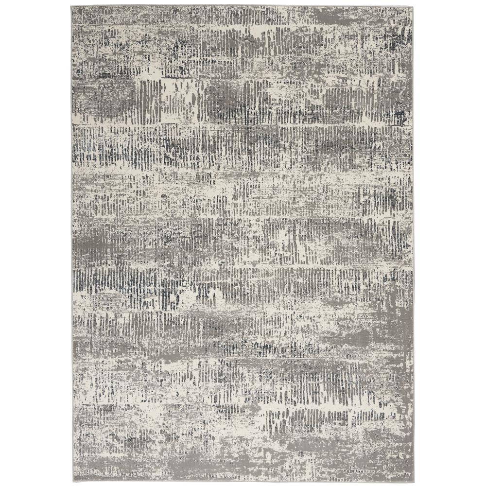 Michael Amini MA90 Uptown Area Rug, Ivory/Grey, 4' x round, UPT03. Picture 1