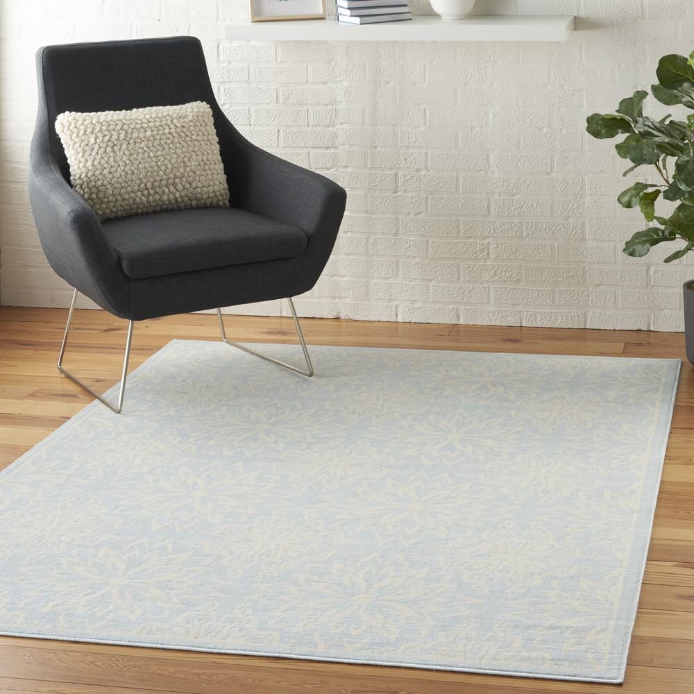 Jubilant Area Rug, Ivory/Light Blue, 5'3" x 7'3". Picture 9