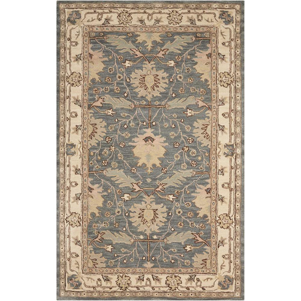 India House Area Rug, Blue, 3'6" x 5'6". Picture 1