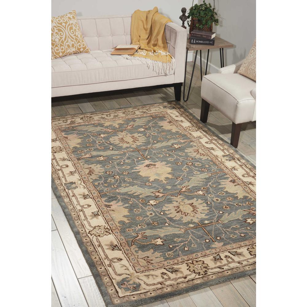 India House Area Rug, Blue, 3'6" x 5'6". Picture 2