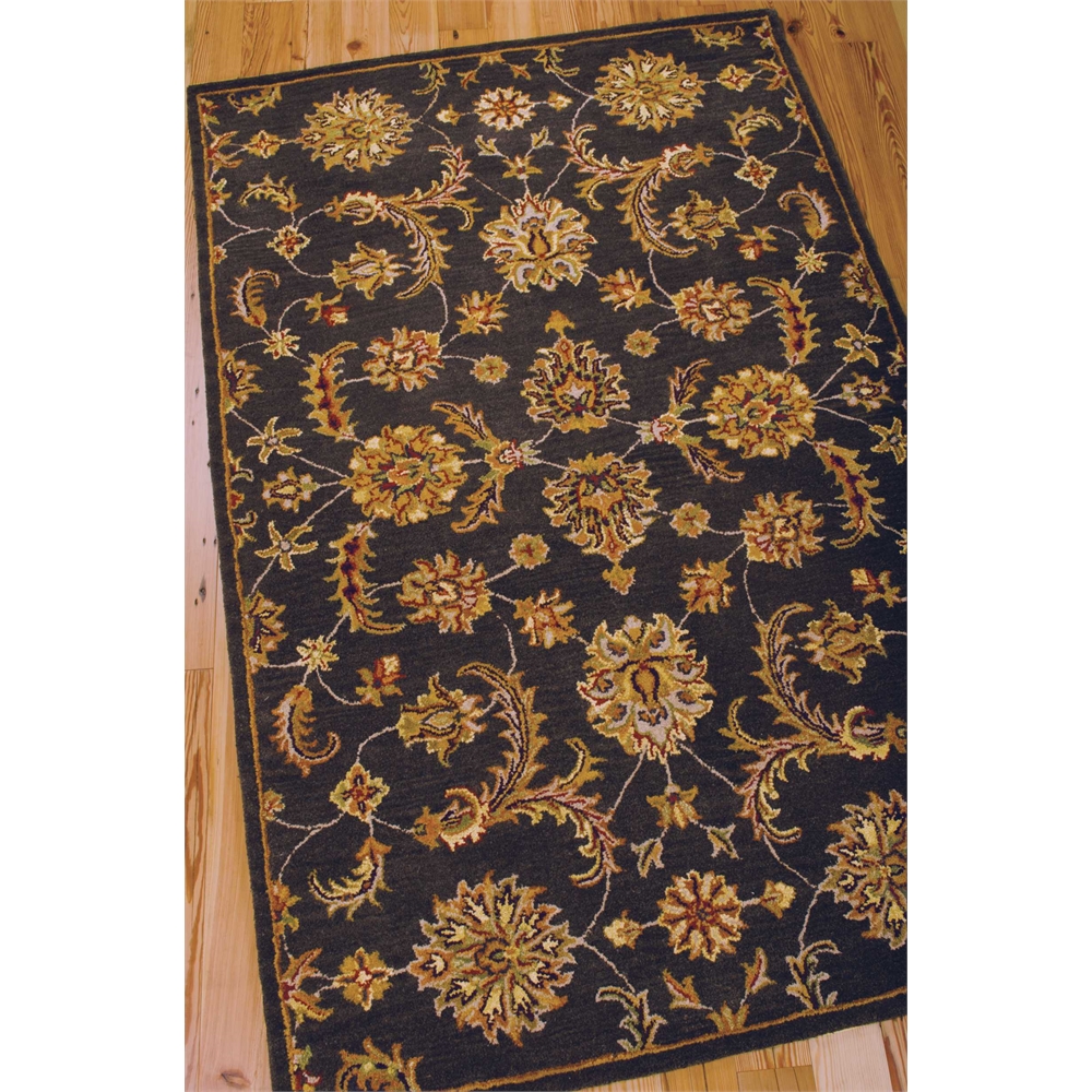 India House Area Rug, Charcoal, 5' x 8'. Picture 4