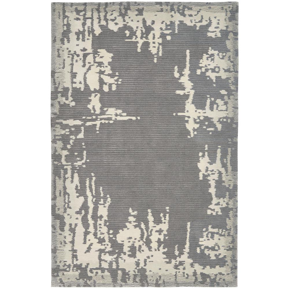 Symmetry Area Rug, Grey/Beige, 3'9" X 5'9". The main picture.