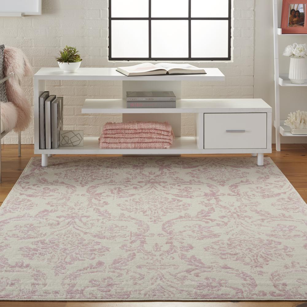 Jubilant Area Rug, Ivory/Pink, 5'3" x 7'3". Picture 4