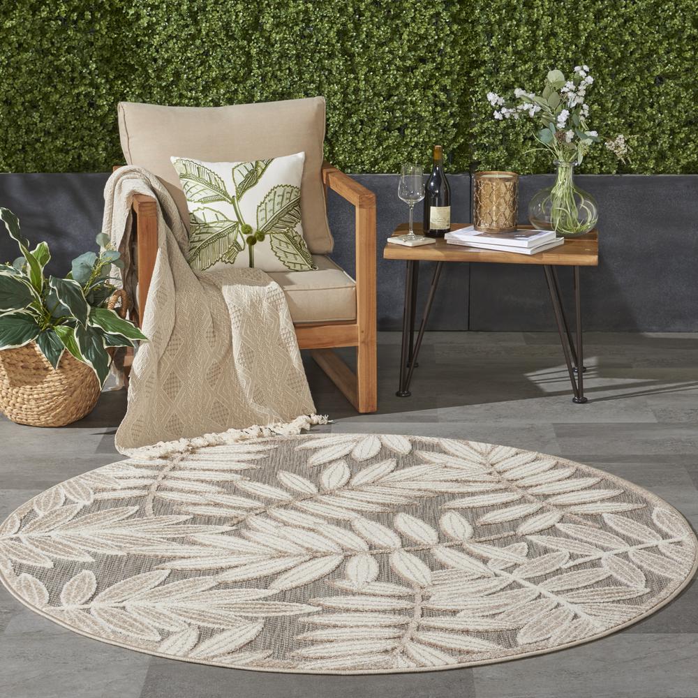 ALH18 Aloha Natural Area Rug- 5'3" x round. Picture 10