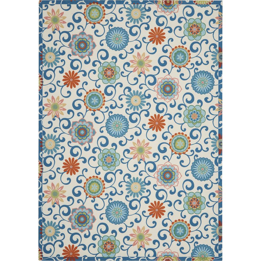 SND84 Sun N' Shade Ivory/Multi Area Rug- 7'9" x 10'10". Picture 1