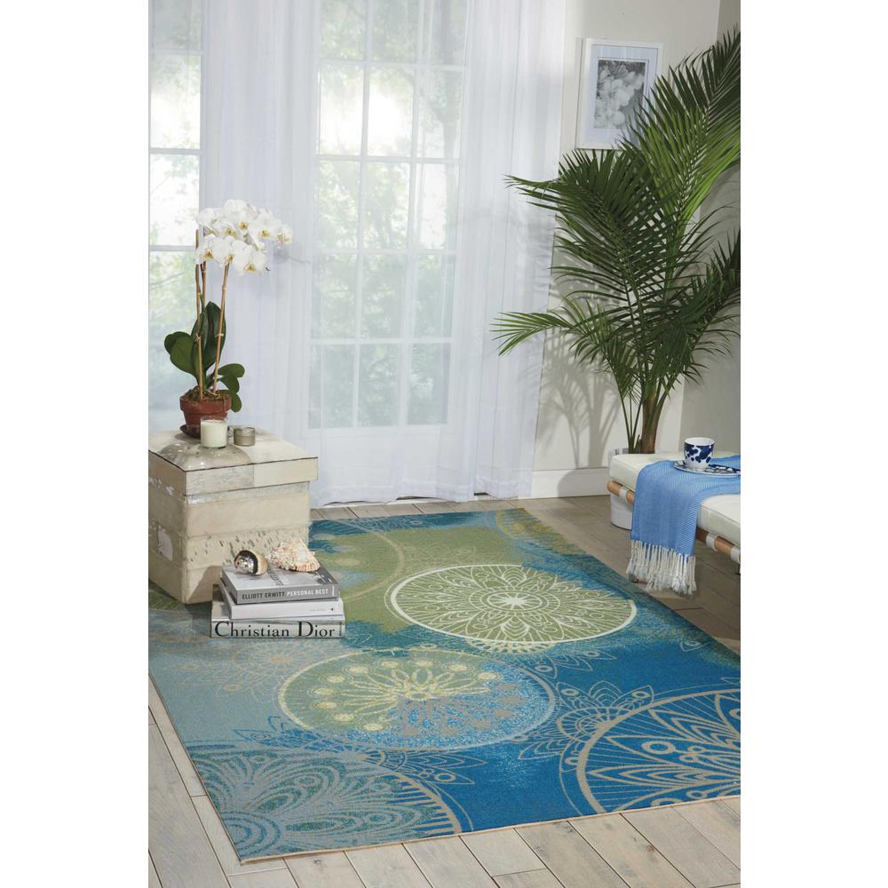 Home & Garden Area Rug, Blue, 5'3" x 7'5". Picture 2