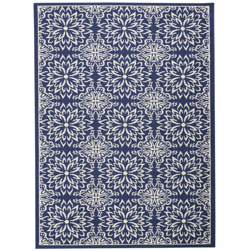 Nourison Jubilant Area Rug, 4' x 6', Navy/Ivory. Picture 1