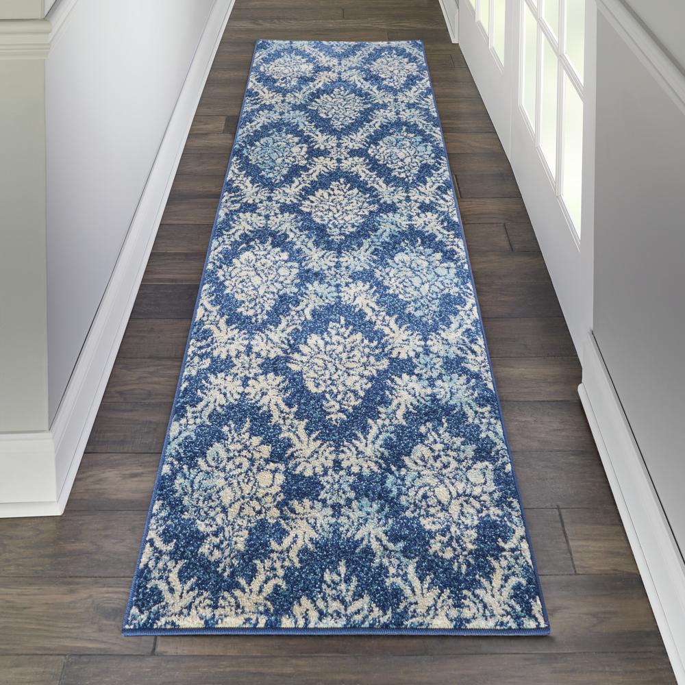 Tranquil Area Rug, Navy/Light Blue, 2'3" X 7'3". Picture 2
