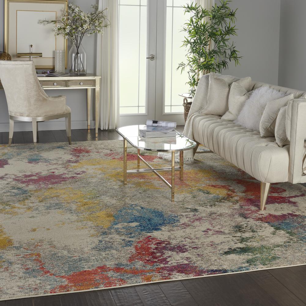 Celestial Area Rug, Ivory/Multicolor, 9'X12'. Picture 6