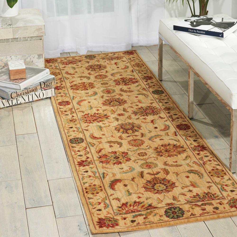 Living Treasures Area Rug, Ivory, 2'6" x 12'. Picture 2