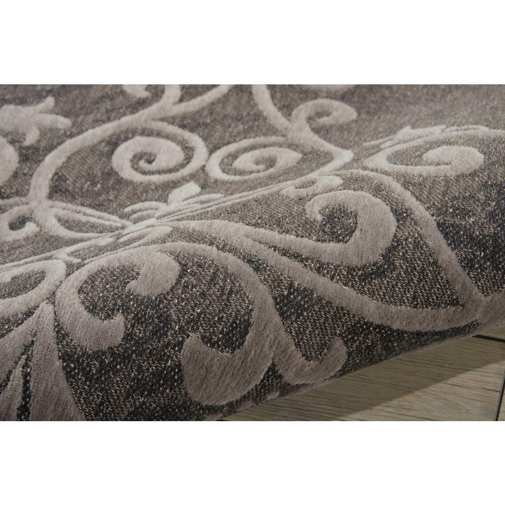 Damask Area Rug, Grey, 8' x 10'. Picture 3