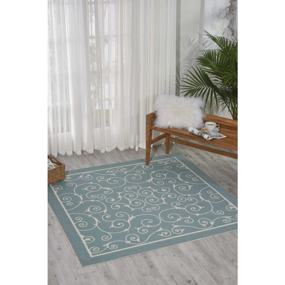 Home & Garden Area Rug, Light Blue, 10' x 13'. Picture 2