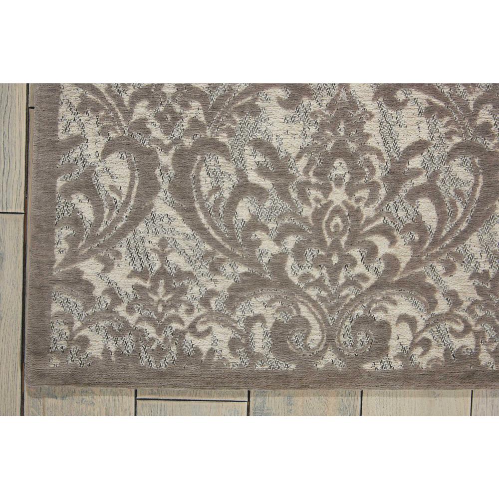 Damask Area Rug, Ivory/Grey, 2'3" x 3'9". Picture 2