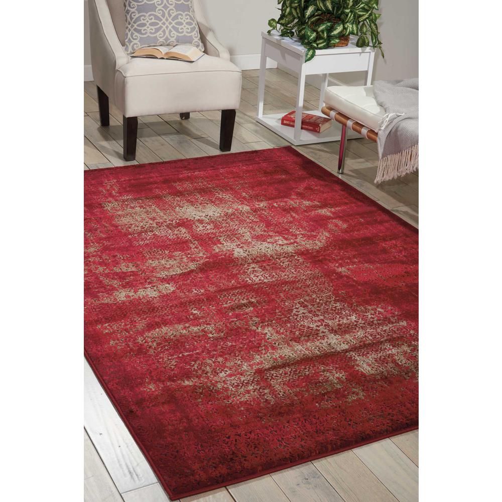 Karma Area Rug, Red, 3'9" x 5'9". Picture 2