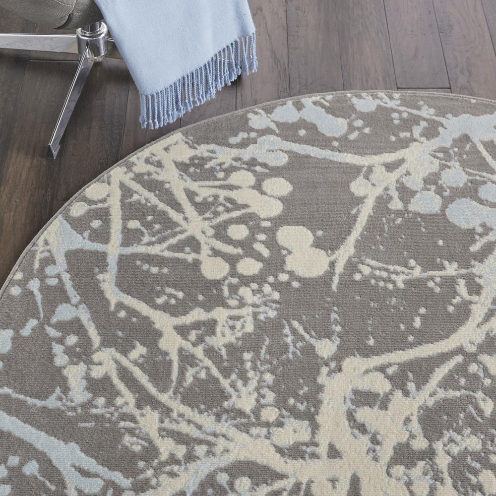 Jubilant Area Rug, Grey, 5'3" x ROUND. Picture 8