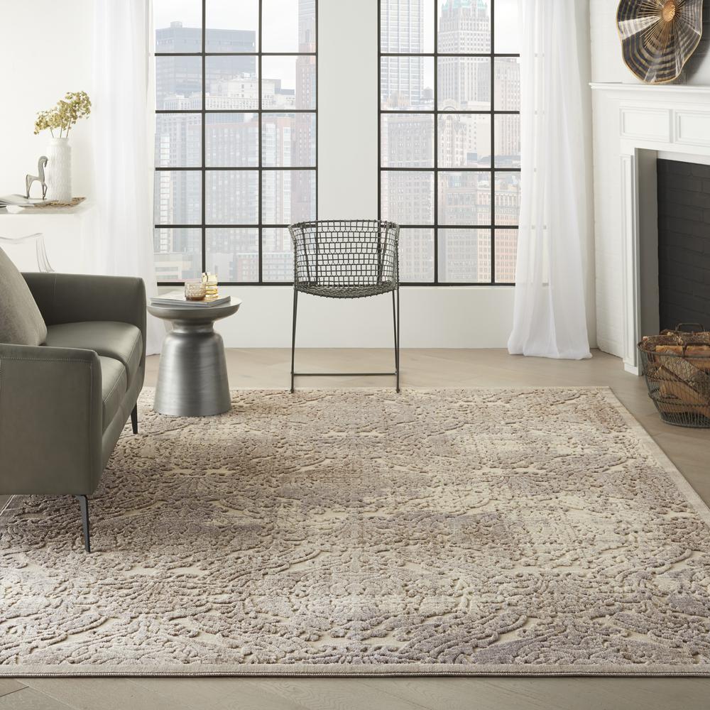 Graphic Illusions Area Rug, Ivory, 6'7" x 9'6". Picture 2