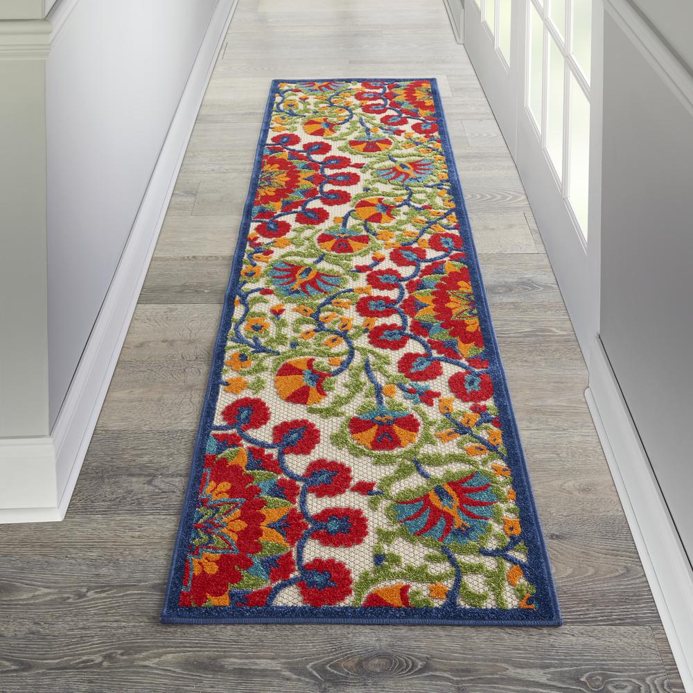 Nourison Aloha Runner Area Rug, 2'3" x  8', Red/Multi. Picture 2