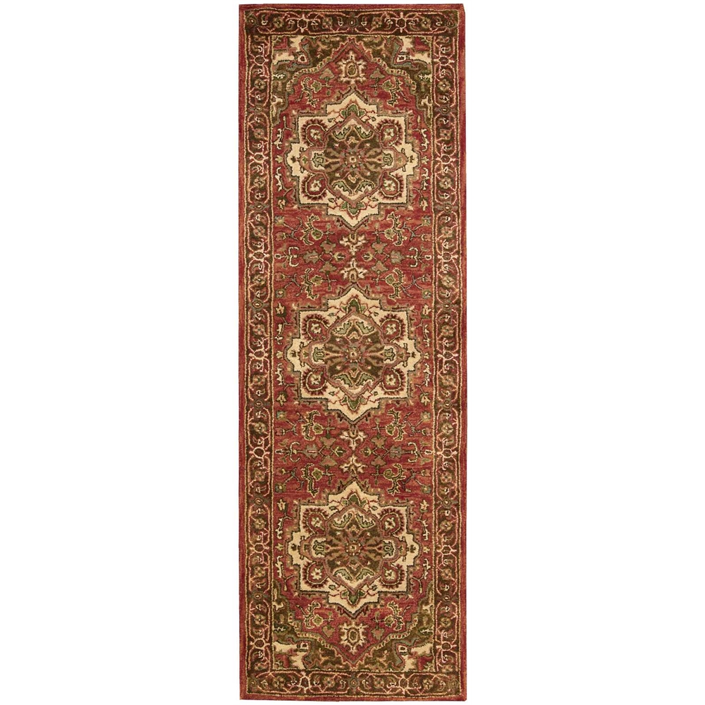 Jaipur Area Rug, Red, 2'4" x 8'. Picture 1
