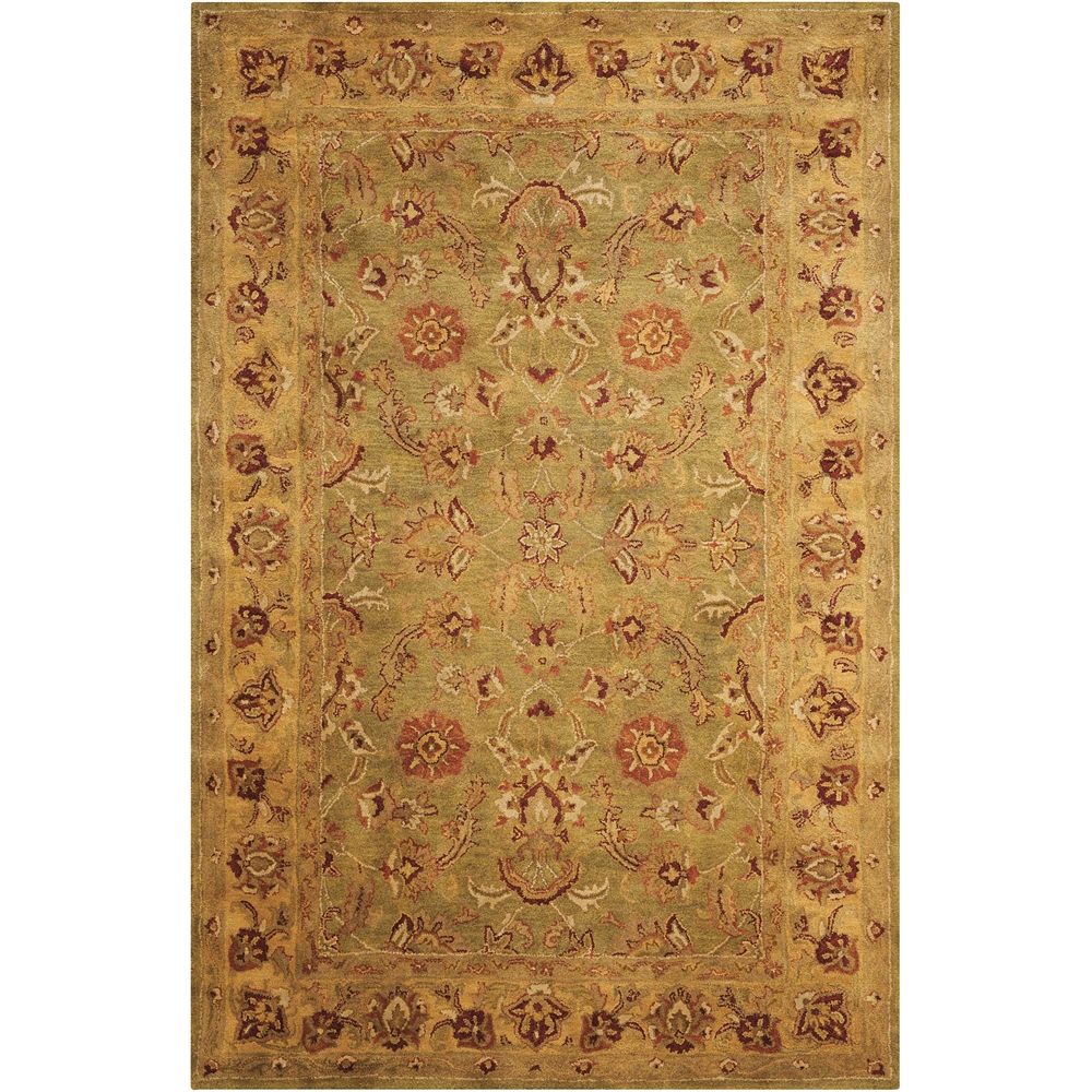Jaipur Area Rug, Green, 5'6" x 8'6". Picture 1