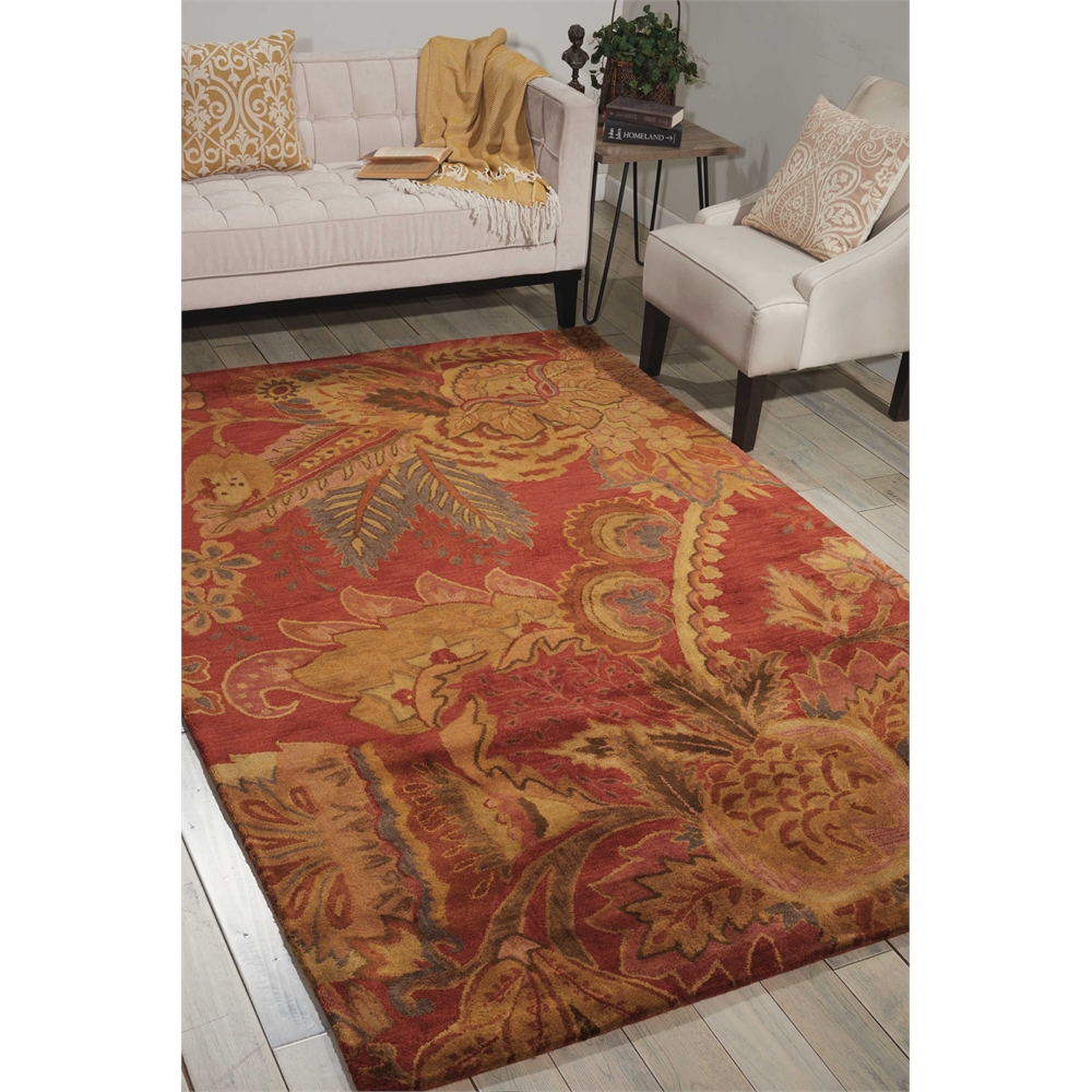 Jaipur Area Rug, Flame, 5'6" x 8'6". Picture 6