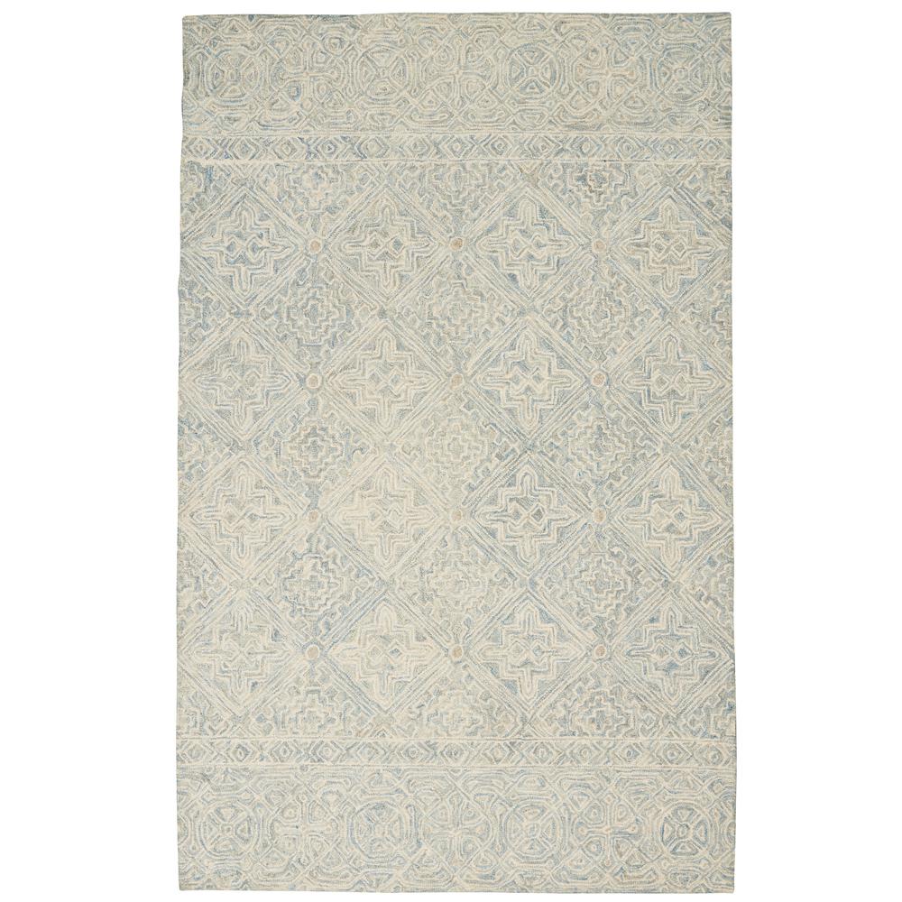 Azura Area Rug, Ivory/Grey/Blue, 5'3" x 7'5". Picture 1