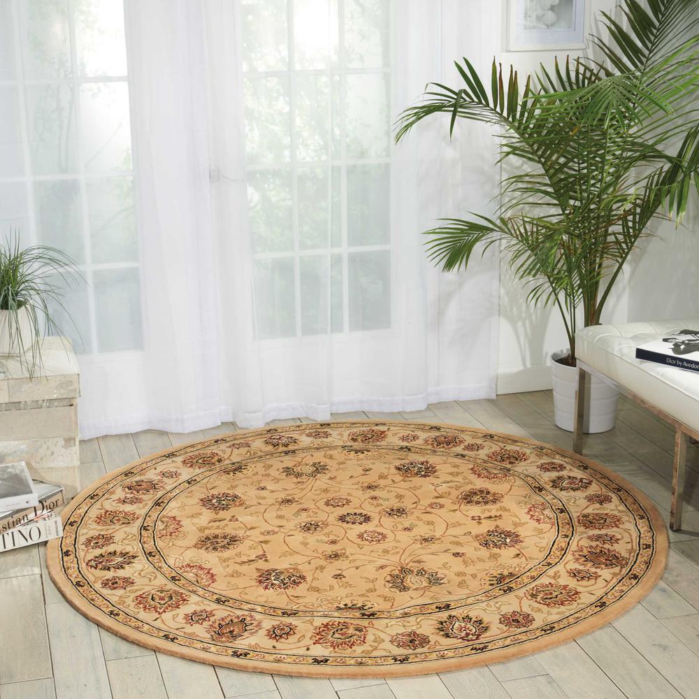 Round Traditional Handmade Area Rug. Picture 2