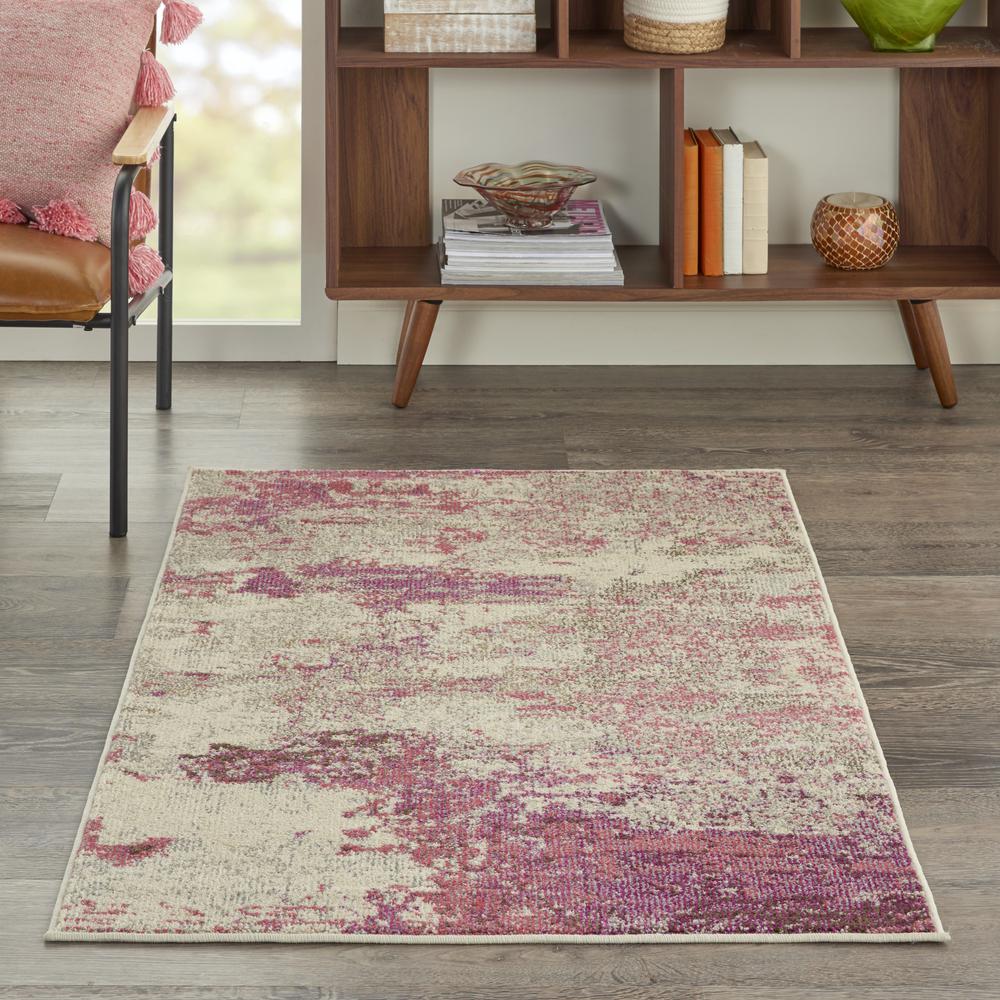 CES02 Celestial Ivory/Pink Area Rug- 3' x  5'. Picture 2