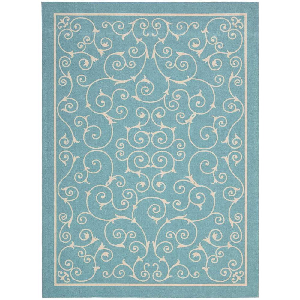 Home & Garden Area Rug, Light Blue, 4'3" x 6'3". Picture 1