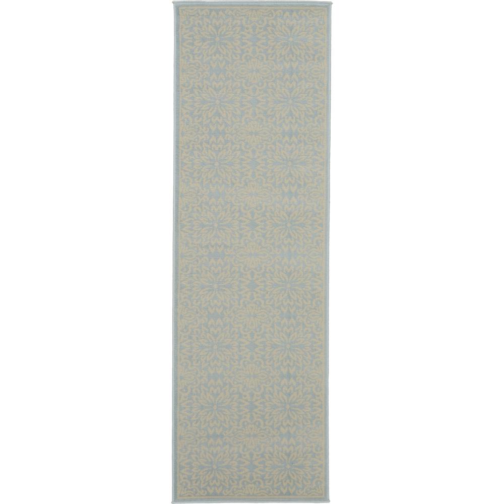 Jubilant Area Rug, Ivory/Light Blue, 2'3" x 7'3". Picture 1