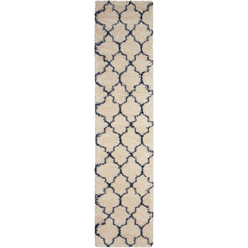 Amore Area Rug, Ivory/Blue, 2'2" x 10'. Picture 1