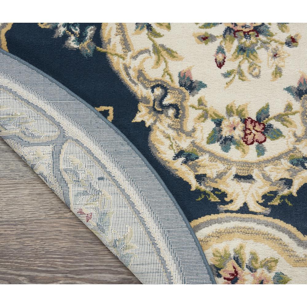 ABS1 Aubusson Navy Area Rug- 7'10" x round. Picture 3